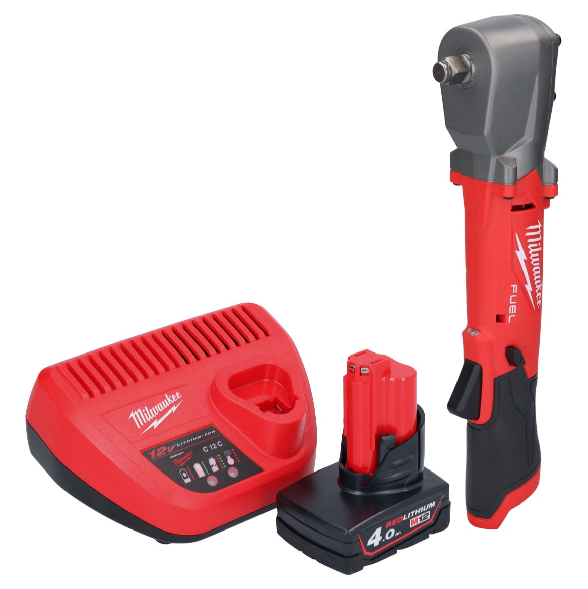 Milwaukee M12 FRAIWF12-401 Akku Winkelschlagschrauber 12 V 1/2" 270 Nm Brushless + 1x Akku 4,0 Ah + Ladegerät