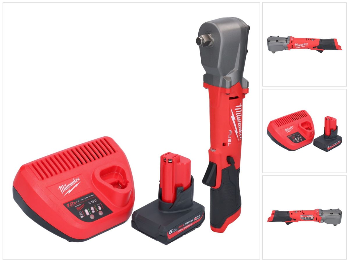 Milwaukee M12 FRAIWF12-501 Akku Winkelschlagschrauber 12 V 1/2" 270 Nm Brushless + 1x Akku 5,0 Ah + Ladegerät