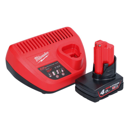 Milwaukee M12 FHIR14LR-401 batterie cliquet haute vitesse 12 V 47 Nm 1/4" brushless + 1x batterie 4,0 Ah + chargeur