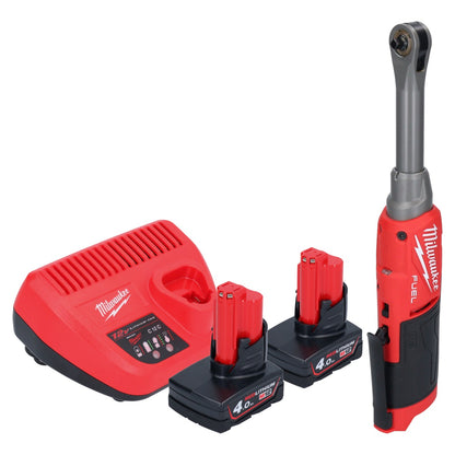 Milwaukee M12 FHIR14LR-402 batterie cliquet haute vitesse 12 V 47 Nm 1/4" brushless + 2x batterie 4,0 Ah + chargeur