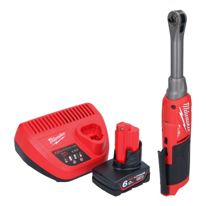 Milwaukee M12 FHIR14LR-601 Akku Hochgeschwindigkeits Ratsche 12 V 47 Nm 1/4" Brushless + 1x Akku 6,0 Ah + Ladegerät