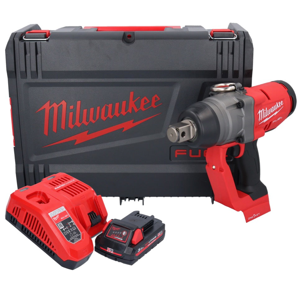 Clé à chocs sans fil Milwaukee M18 ONEFHIWF1-301X 18 V 2033 Nm 1″ brushless + 1x batterie 3,0 Ah + chargeur + boîtier HD