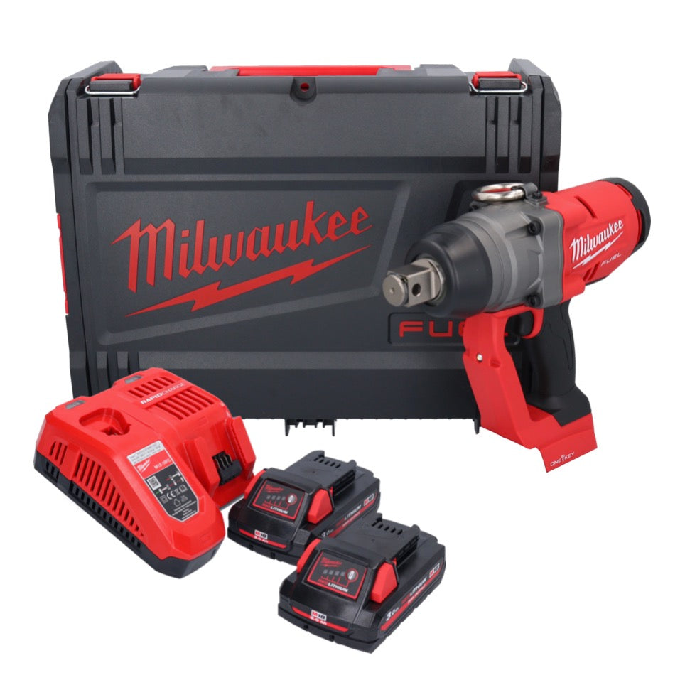 Clé à chocs sans fil Milwaukee M18 ONEFHIWF1-302X 18 V 2033 Nm 1″ brushless + 2x batterie 3,0 Ah + chargeur + boîtier HD