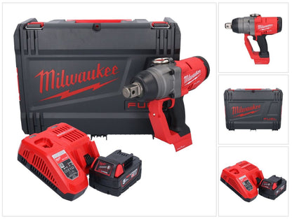 Clé à chocs sans fil Milwaukee M18 ONEFHIWF1-501X 18 V 2033 Nm 1″ brushless + 1x batterie 5,0 Ah + chargeur + boîtier HD