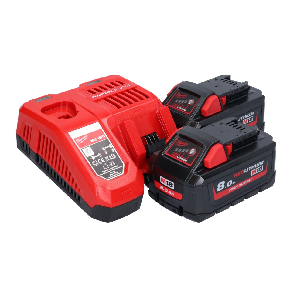 Clé à chocs sans fil Milwaukee M18 ONEFHIWF1-802X 18 V 2033 Nm 1″ brushless (4933459733) + 2x batterie 8,0 Ah + chargeur + boîtier HD