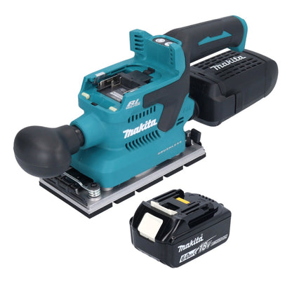 Makita DBO 381 G1U Akku Schwingschleifer 18 V 93 x 185 mm Brushless + 1x Akku 6,0 Ah - ohne Ladegerät