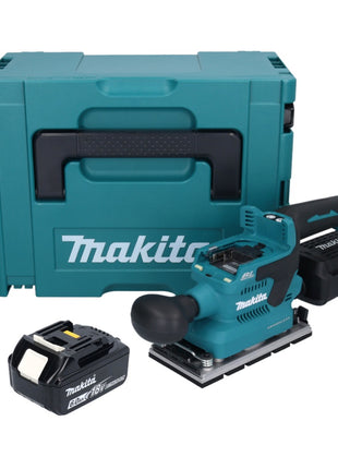 Makita DBO 381 G1JU Ponceuse orbitale sur batterie 18 V 93 x 185 mm sans balais + 1x batterie 6,0 Ah + Makpac - sans chargeur