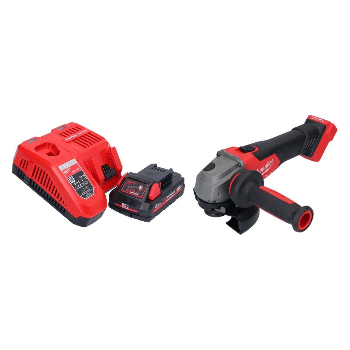 Meuleuse d'angle sur batterie Milwaukee M18 FSAG125X-301 18 V 125 mm sans balais + 1x batterie 3,0 Ah + chargeur