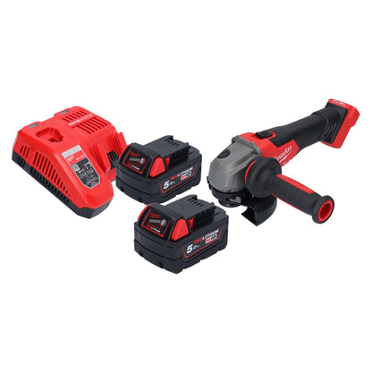 Meuleuse d'angle sur batterie Milwaukee M18 FSAG125X-502 18 V 125 mm sans balais + 2x batteries 5,0 Ah + chargeur