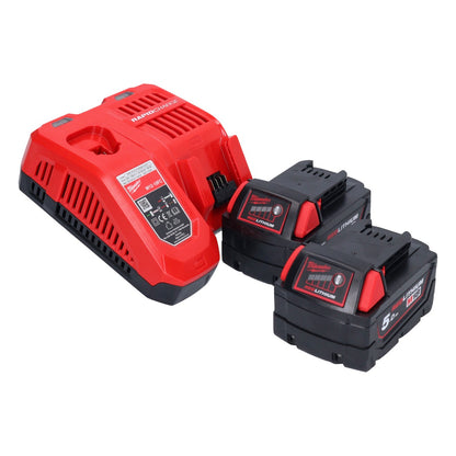 Meuleuse d'angle sur batterie Milwaukee M18 FSAG125X-502 18 V 125 mm sans balais + 2x batteries 5,0 Ah + chargeur