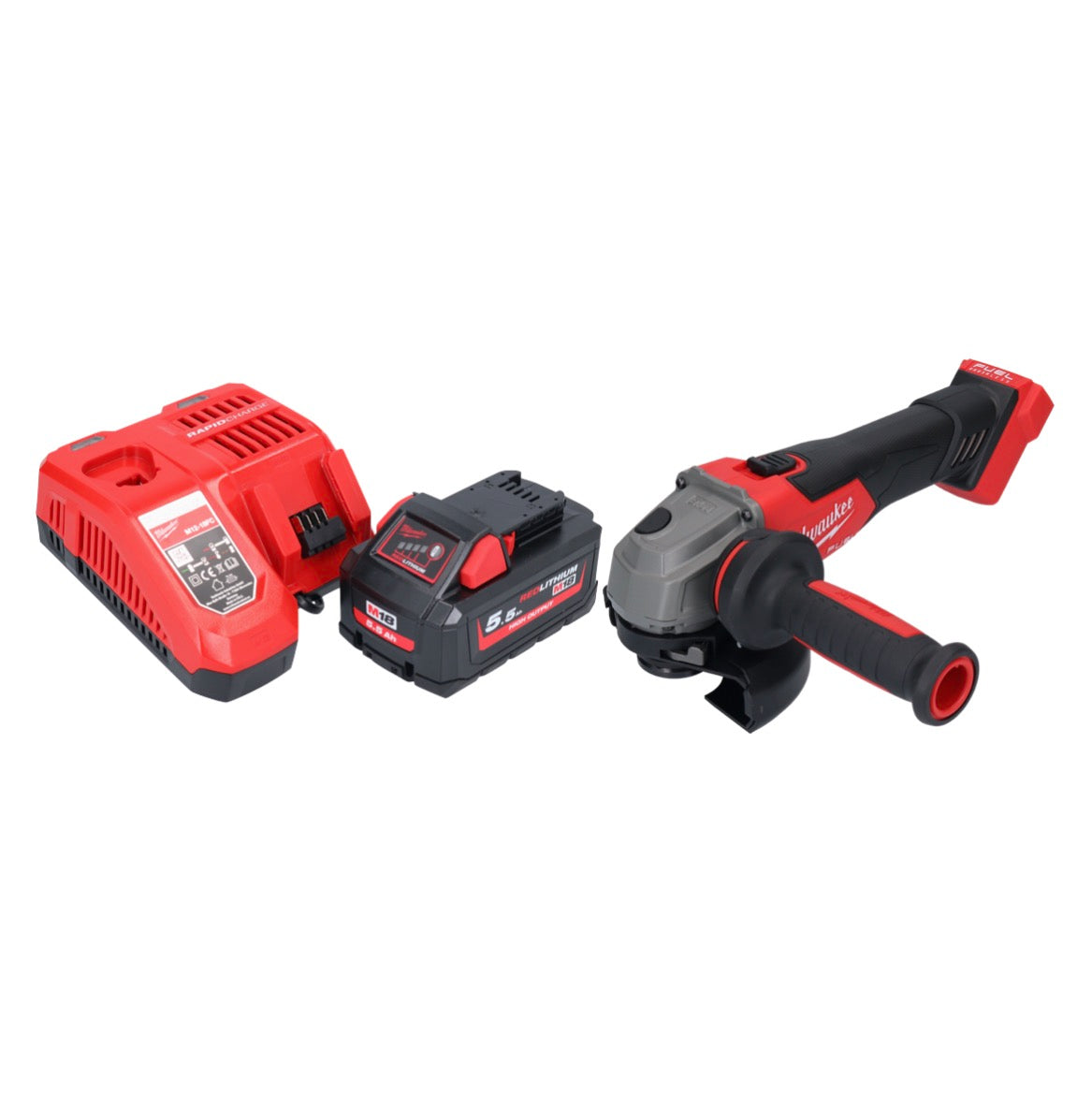 Milwaukee M18 FSAG125X-551 Akku Winkelschleifer 18 V 125 mm Brushless + 1x Akku 5,5 Ah + Ladegerät