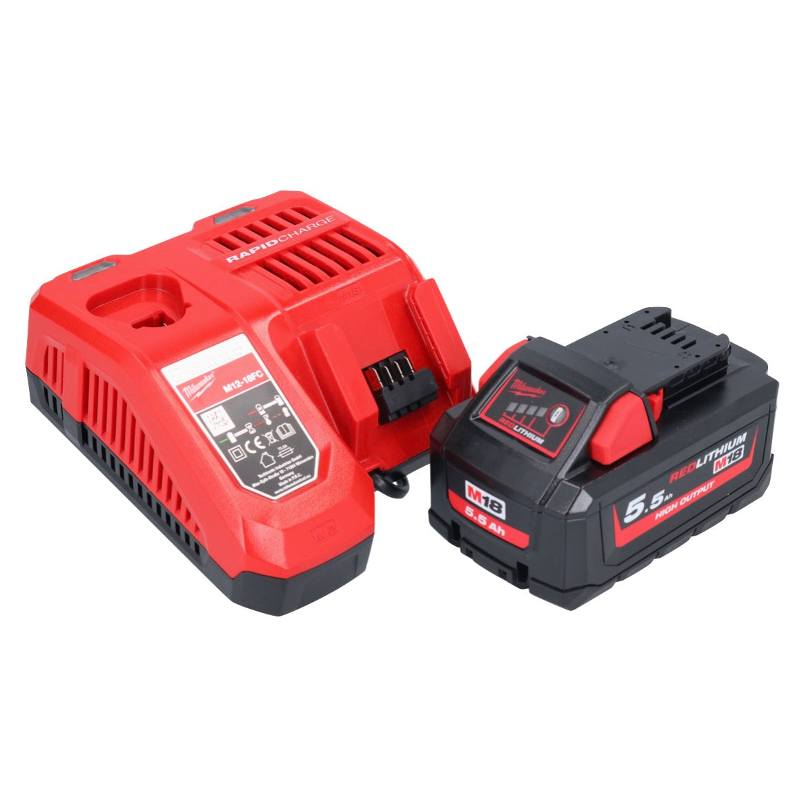 Milwaukee M18 FSAG125X-551 Akku Winkelschleifer 18 V 125 mm Brushless + 1x Akku 5,5 Ah + Ladegerät