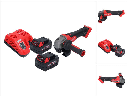 Meuleuse d'angle sur batterie Milwaukee M18 FSAG125X-602 18 V 125 mm sans balais + 2x batteries 6,0 Ah + chargeur