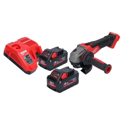 Meuleuse d'angle sur batterie Milwaukee M18 FSAG125X-802 18 V 125 mm sans balais + 2x batteries 8,0 Ah + chargeur