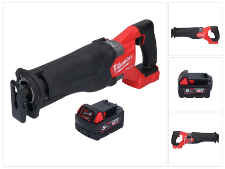 Batterie Milwaukee M18 FSZ-501 Scie sabre Recipro 18 V sans balais + 1x batterie 5,0 Ah - sans chargeur