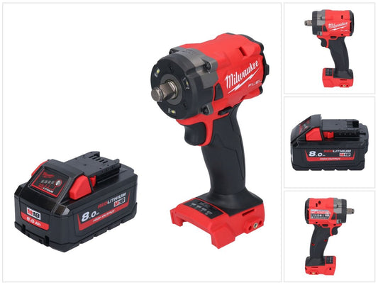 Clé à chocs sans fil Milwaukee M18 FIW2F12-801 18 V 339 Nm 1/2" brushless + 1x batterie 8,0 Ah - sans chargeur