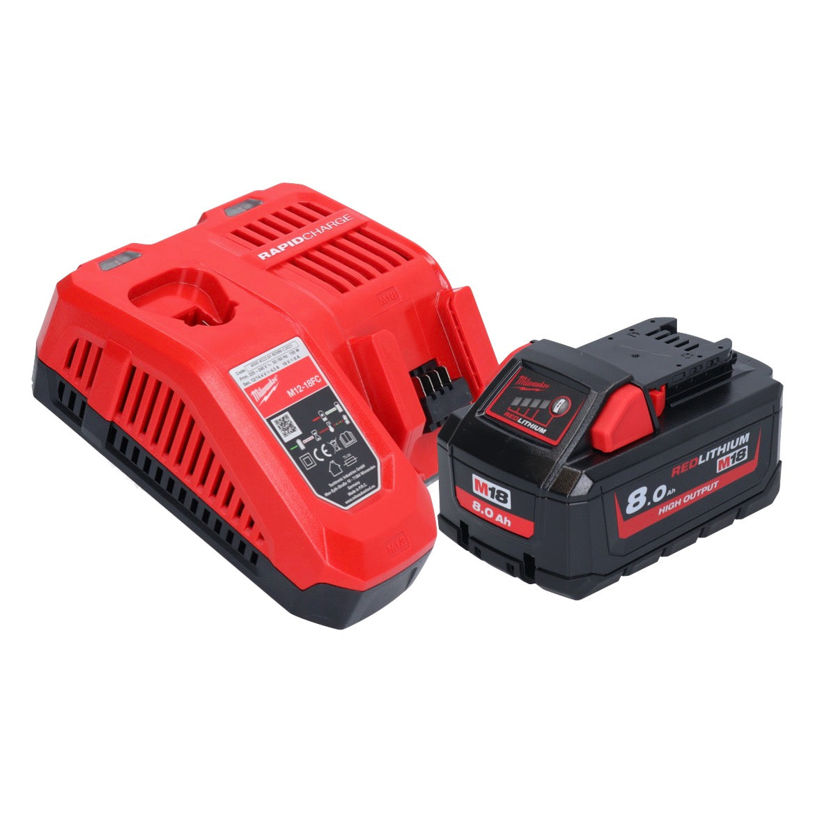 Milwaukee M18 FIW2F12-801 Akku Schlagschrauber 18 V 339 Nm 1/2" Brushless + 1x Akku 8,0 Ah + Ladegerät