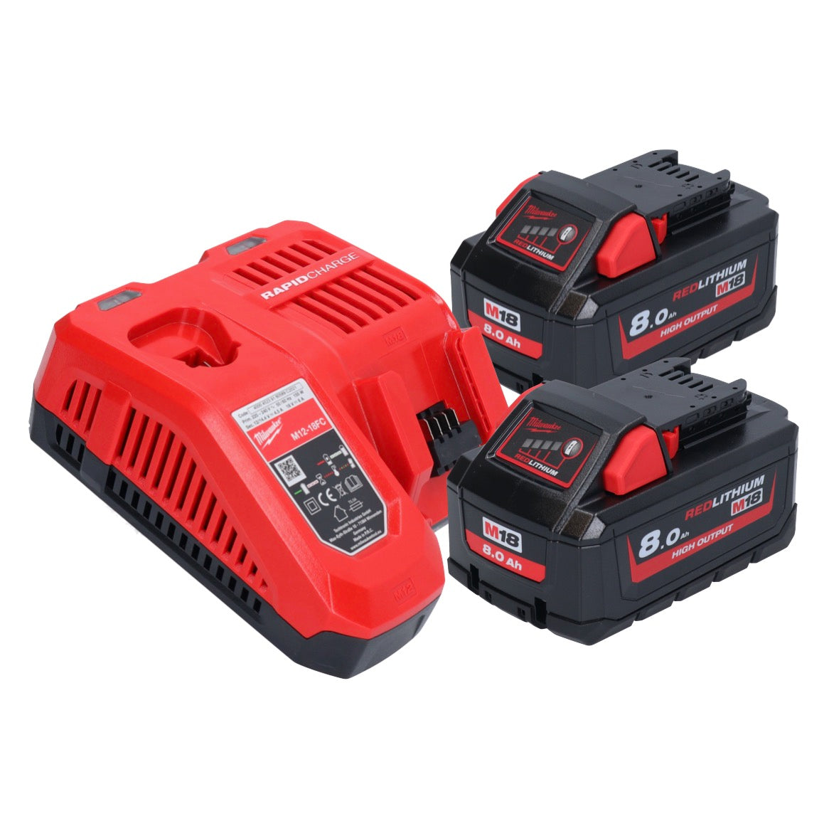 Clé à chocs sans fil Milwaukee M18 FIW2F12-802 18 V 339 Nm 1/2" sans balai + 2x batterie 8,0 Ah + chargeur