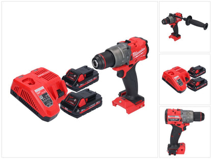 Perceuse à percussion sans fil Milwaukee M18 FPD3-302 18 V 158 Nm sans balais + 2 batteries 3,0 Ah + chargeur