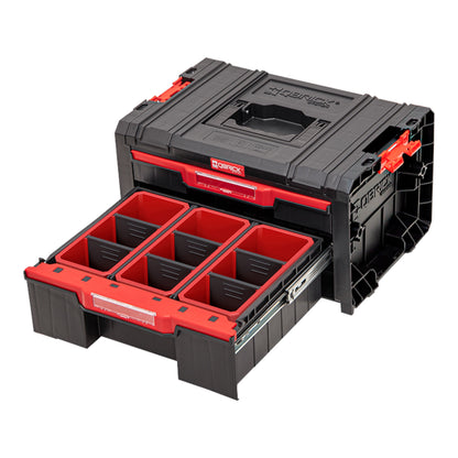 Qbrick System PRO Tiroir 2 Toolbox 2.0 Expert empilable 450 x 310 x 244 mm 4,5 l 9,5 l IP54 avec deux tiroirs 10 inserts et 6 séparateurs