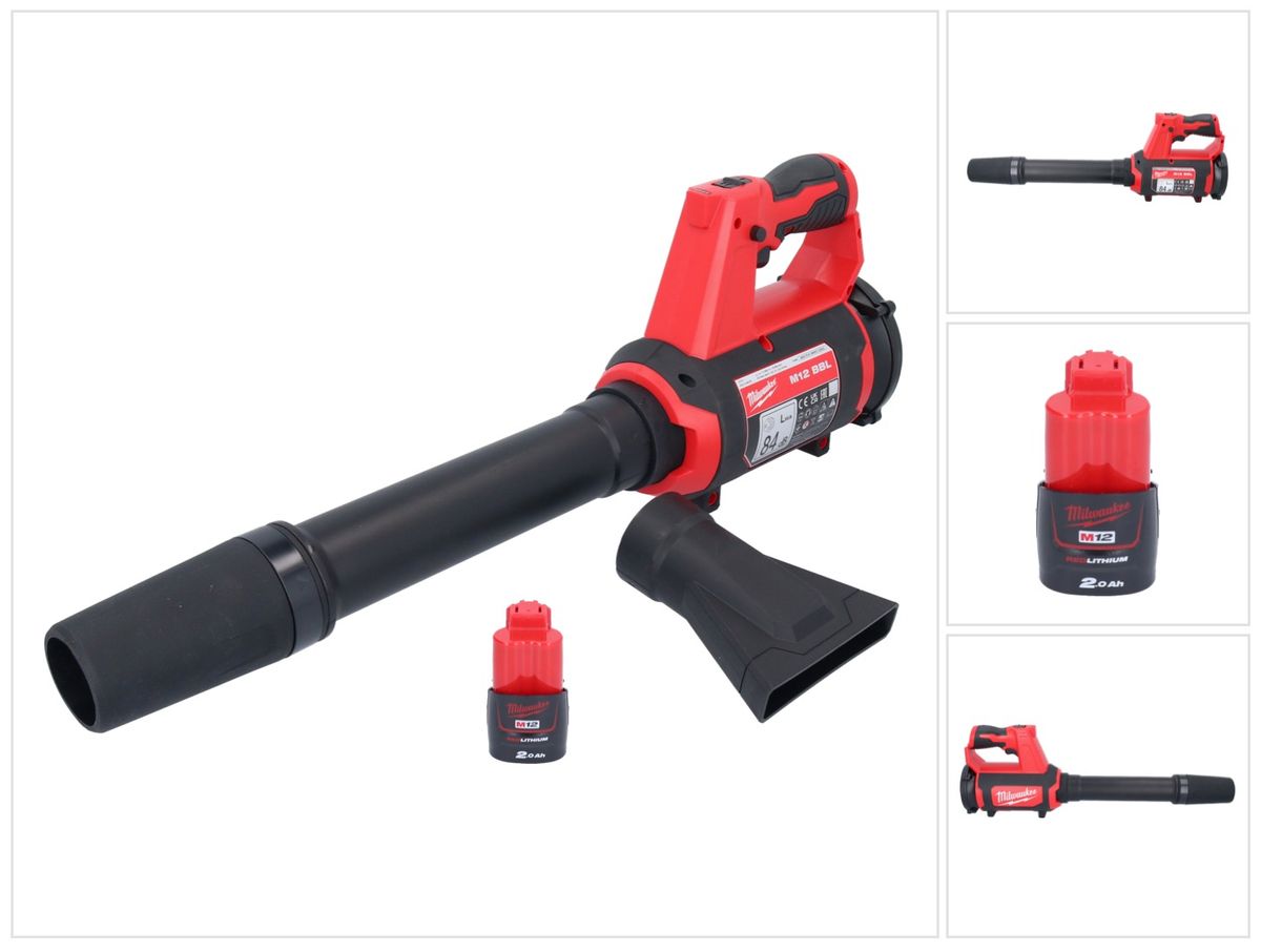 Souffleur sur batterie Milwaukee M12 BBL-201 12 V + 1x batterie 2,0 Ah - sans chargeur