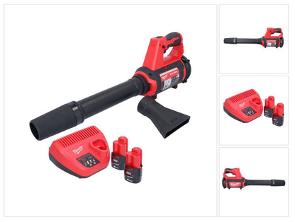 Souffleur à batterie Milwaukee M12 BBL-202 12 V + 2x batteries 2,0 Ah + chargeur