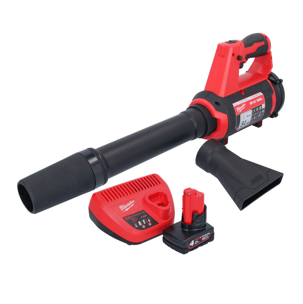 Souffleur sur batterie Milwaukee M12 BBL-401 12 V + 1x batterie 4,0 Ah + chargeur