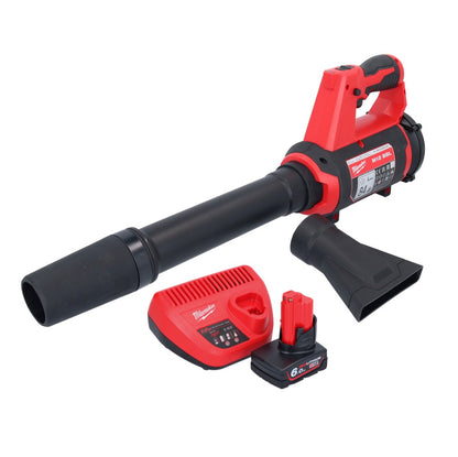 Souffleur sur batterie Milwaukee M12 BBL-601 12 V + 1x batterie 6,0 Ah + chargeur