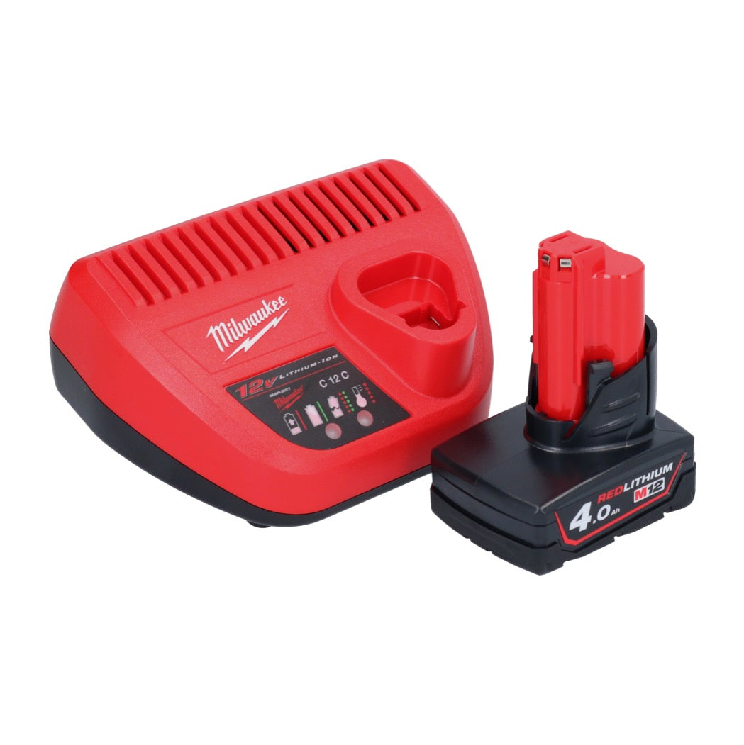 Milwaukee M12 BS-401 Akku Bandsäge 12 V 41 x 41 mm + 1x Akku 4,0 Ah + Ladegerät