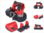 Scie à ruban à batterie Milwaukee M12 BS-502 12 V 41 x 41 mm + 2x batteries 5,0 Ah + chargeur