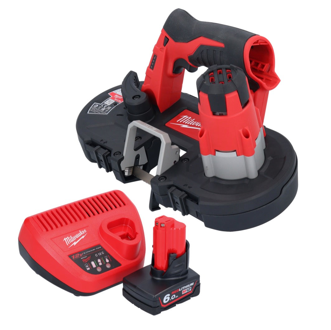 Milwaukee M12 BS-601 Akku Bandsäge 12 V 41 x 41 mm + 1x Akku 6,0 Ah + Ladegerät