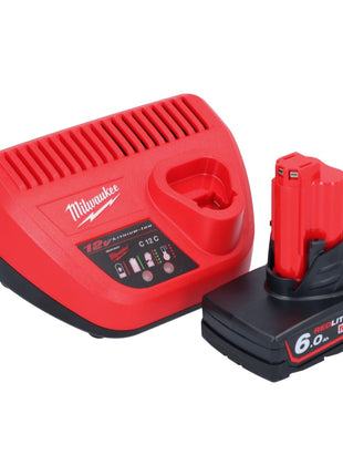 Scie à ruban à batterie Milwaukee M12 BS-601 12 V 41 x 41 mm + 1x batterie 6,0 Ah + chargeur