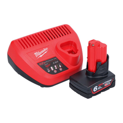 Scie à ruban à batterie Milwaukee M12 BS-601 12 V 41 x 41 mm + 1x batterie 6,0 Ah + chargeur