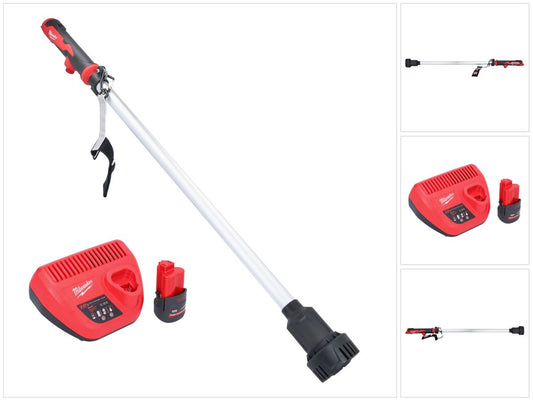 Pompe de transfert de batterie Milwaukee M12 BSWP-251 12 V 34 l/min + 1x batterie 2,5 Ah + chargeur