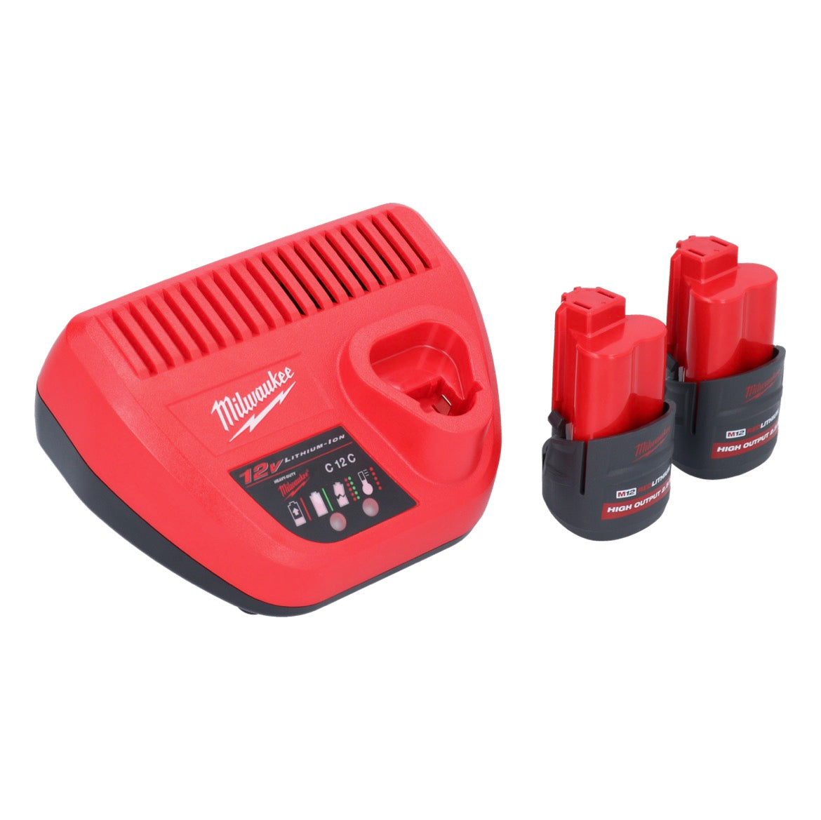 Pompe de transfert de batterie Milwaukee M12 BSWP-252 12 V 34 l/min + 2x batteries 2,5 Ah + chargeur