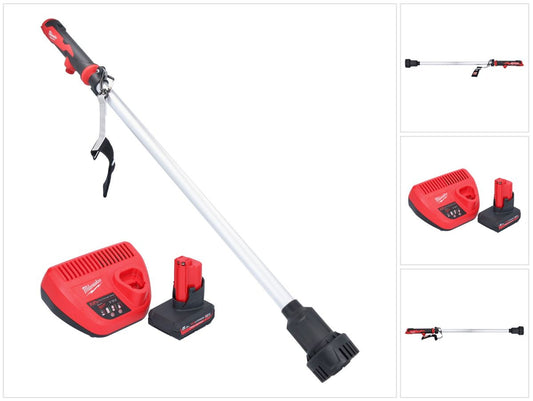 Pompe de transfert de batterie Milwaukee M12 BSWP-501 12 V 34 l/min + 1x batterie 5,0 Ah + chargeur