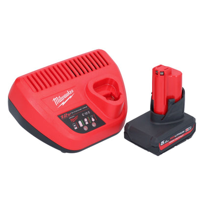 Milwaukee M12 BSWP-501 Akku Transferpumpe 12 V 34 l/min + 1x Akku 5,0 Ah + Ladegerät