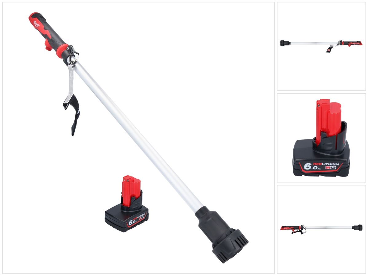 Pompe de transfert de batterie Milwaukee M12 BSWP-601 12 V 34 l/min + 1x batterie 6,0 Ah - sans chargeur