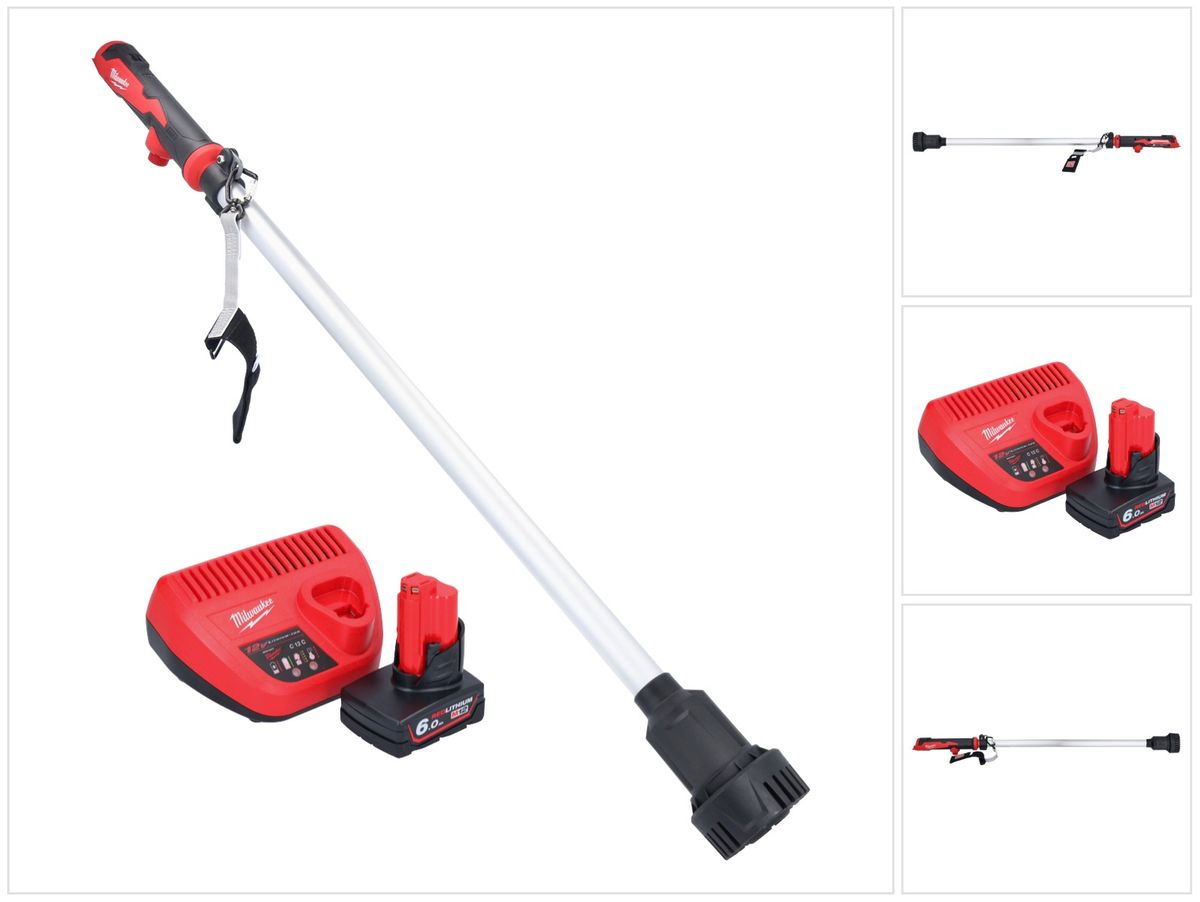 Milwaukee M12 BSWP-601 Akku Transferpumpe 12 V 34 l/min ( 4933479640 ) + 1x Akku 6,0 Ah + Ladegerät