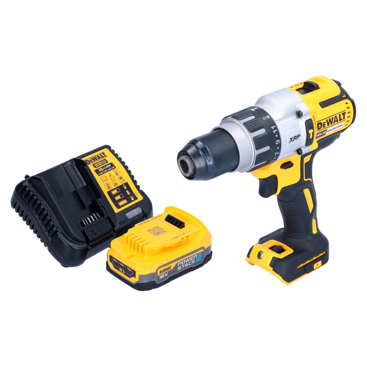 Perceuse à percussion sans fil DeWalt DCD 996 E1 18 V 95 Nm sans balais + 1 batterie 1,7 Ah + chargeur