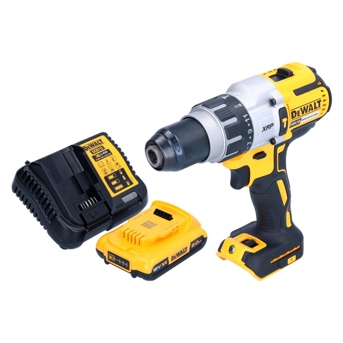 DeWalt DCD 996 D1 Akku Schlagbohrschrauber 18 V 95 Nm Brushless + 1x Akku 2,0 Ah + Ladegerät