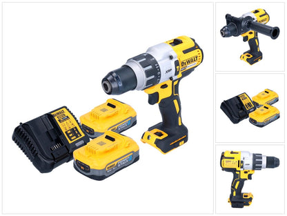 Perceuse à percussion sans fil DeWalt DCD 996 H2 18 V 95 Nm sans balais + 2 batteries Powerstack 5,0 Ah + chargeur