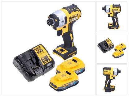 Clé à chocs sans fil DeWalt DCF 887 E2 18 V 205 Nm 1/4" sans balai + 2x batteries 1,7 Ah + chargeur