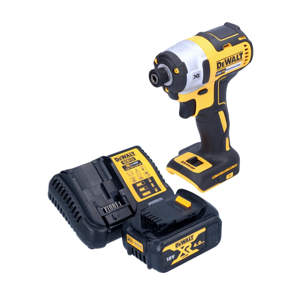 DeWalt DCF 887 M1 Akku Schlagschrauber 18 V 205 Nm 1/4" Brushless + 1x Akku 4,0 Ah + Ladegerät