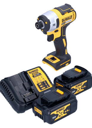 Llave de impacto a batería DeWalt DCF 887 M2 18 V 205 Nm 1/4" sin escobillas + 2x baterías 4,0 Ah + cargador