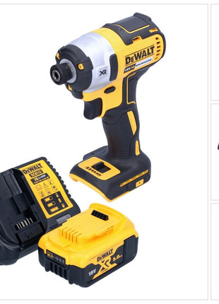 Clé à chocs sans fil DeWalt DCF 887 P1 18 V 205 Nm 1/4" sans balai + 1x batterie 5,0 Ah + chargeur