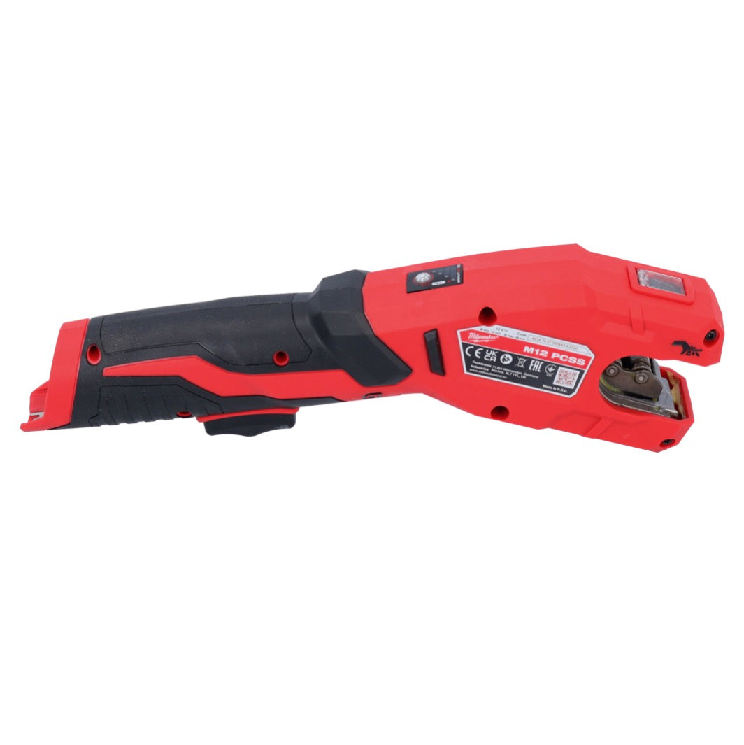 Coupe-tubes en acier inoxydable sur batterie Milwaukee M12 PCSS-201 12 V 12 - 28 mm + 1x batterie 2,0 Ah - sans chargeur