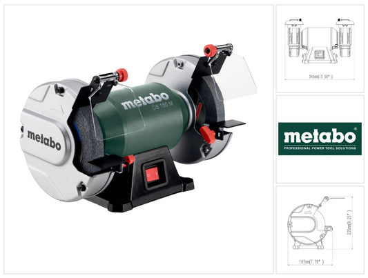 Metabo DS 150 M Doppelschleifmaschine 370 W 150 x 20 x 20 mm ( 604150000 )