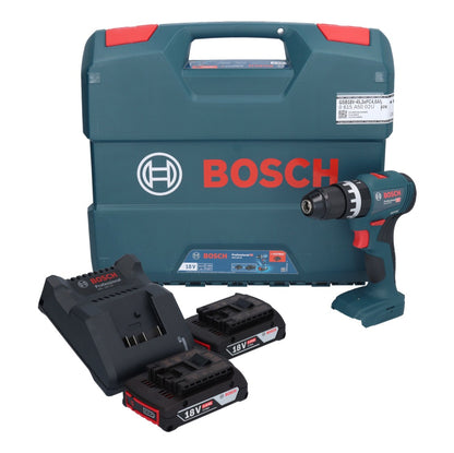 Bosch GSB 18V-45 Professional Akku Schlagbohrschrauber 18 V 45 Nm ( 06019K3302 ) Brushless + 2x Akku 2,0 Ah + Ladegerät + L-Case