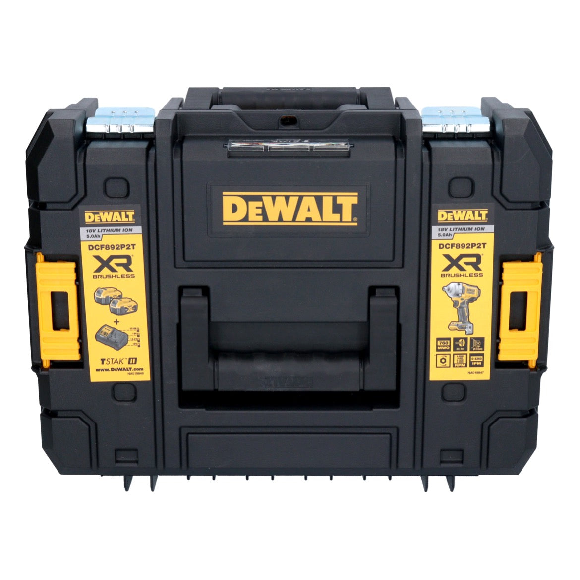 Clé à chocs sans fil DeWalt DCF 892 M1T 18 V 813 Nm 1/2" sans balai + 1x batterie 4,0 Ah + chargeur + TSTAK